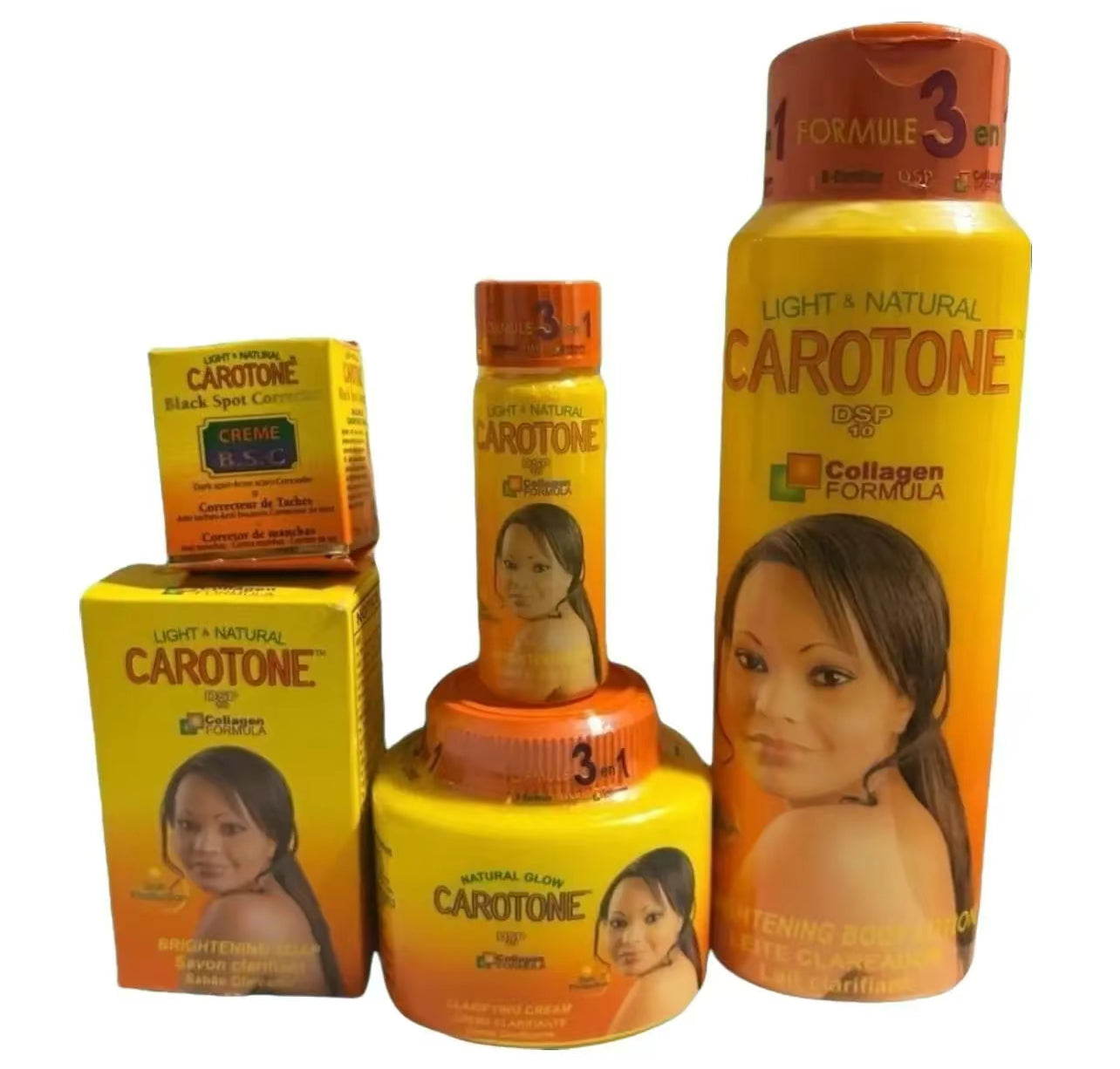 Carotone 5 Pk Kit- Lotion, J Cream, Oil, BSC J Cream, and Soap 18.6 oz