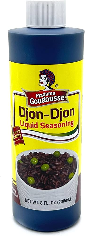 Djon-Djon Liquid Seasoning Madame Gougousse Haitian Black Mushroom Haiti Seasoning for Rice (8 FL. OZ)