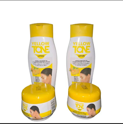 Yellow Tone for face and body 2 face cream 140 ML 2 body cream 200 ML